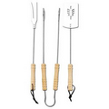 3 Pieces Stainless Steel BBQ Tool Set.